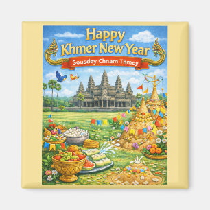 Khmer Neujahrsfest-Sousdey Chnam Thmey Magnet