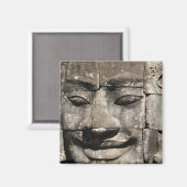 Khmer Stone Gesicht ... Bayon Temple, Kambodscha Magnet (Vorderseite/Rückseite)