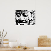 Khmer Stone Gesicht ... Bayon Temple, Kambodscha Poster (Küche)