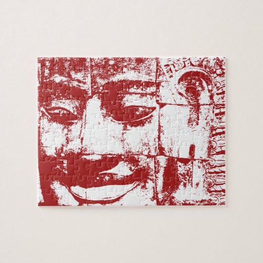 Khmer Stone Gesicht ... Bayon Temple, Kambodscha Puzzle (Horizontal)