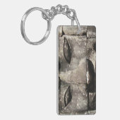 Khmer Stone Gesicht ... Bayon Temple, Kambodscha Schlüsselanhänger (Vorderseite links)