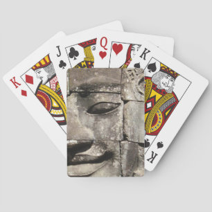 Khmer Stone Gesicht ... Bayon Temple, Kambodscha Spielkarten