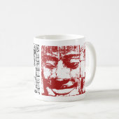 Khmer Stone Gesicht ... RED BLACK Kambodscha Kaffeetasse (VorderseiteRechts)