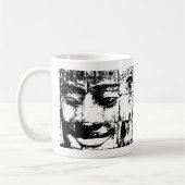 Khmer Stone Gesicht ... RED BLACK Kambodscha Kaffeetasse (Links)
