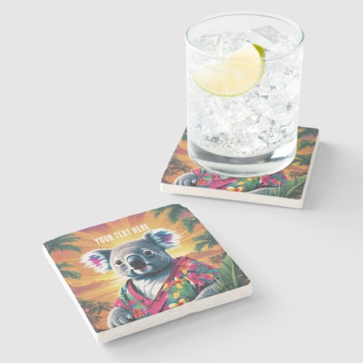 Khoala Steinuntersetzer (Seitenansicht)