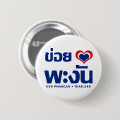 Khoi Huk (I herz / Liebe Koh Phangan Thailand) Button (Vorne & Hinten)
