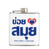 Khoi Huk (I herz / Liebe Koh Samui Thailand) Flachmann (Vorderseite)