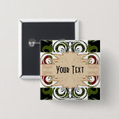 Khokhloma Exotique Button (Vorne & Hinten)