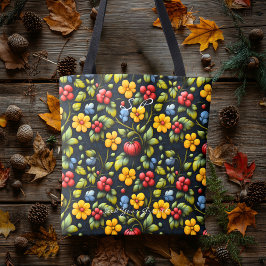 Khokhloma Floral Muster Tote Beutel Tasche