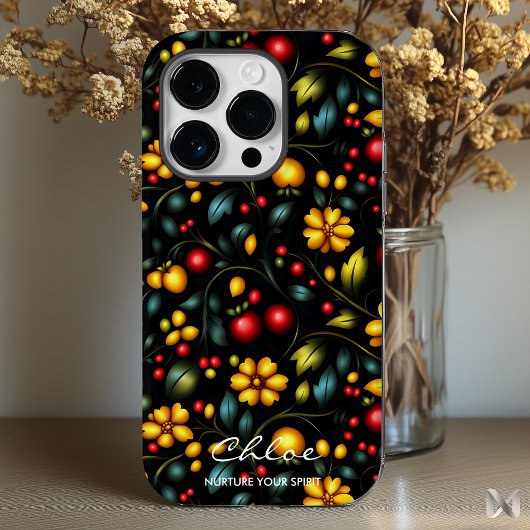 Khokhloma Floral Phone Case mit kühne moderne Dreh
