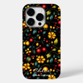 Khokhloma Floral Phone Case mit kühne moderne Dreh (Rückseite)