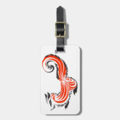 Khokhloma Fox. Gepäckanhänger (Vorderseite vertikal)