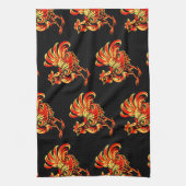 Khokhloma Hahn Geschirrtuch (Vertikal)