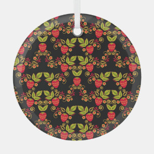 Khokhloma Russian Berries: Traditioneller Stil Ornament Aus Glas