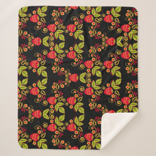 Khokhloma Russian Berries: Traditioneller Stil Sherpadecke