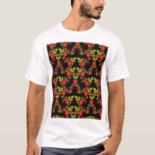 Khokhloma Russian Berries: Traditioneller Stil T-Shirt