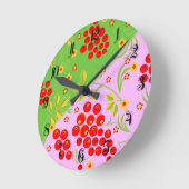 Khokhlommuster Runde Wanduhr (Winkel)