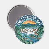 Khone Phapheng Wasserfälle Laos Magnet (Vorderseite/Rückseite)