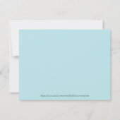 KHS Abstrakt Blue and Gold Floral Grußkarte Dankeskarte (Rückseite)