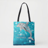 KHS Colorful Save the Dolphins Tote Bag Tasche (Vorderseite)