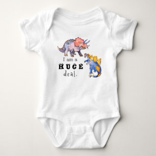 KHS Cute Watercolor Ich bin ein riesiger Deal Dino Baby Strampler
