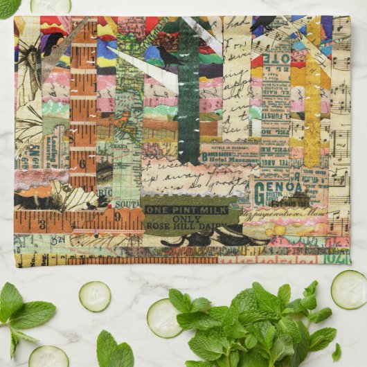 KHS Raven Lunatics Crows and Trees Paper Art Geschirrtuch (Gefaltet)