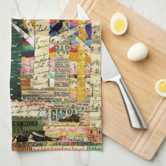 KHS Raven Lunatics Crows and Trees Paper Art Geschirrtuch (Viertel Falte)