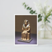 Khufu Seated Pharaoh Great Pyramid King Postkarte (Stehend Vorderseite)