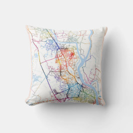 Khulna Bangladesh City Map Kissen