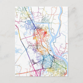 Khulna Bangladesh City Map Postkarte