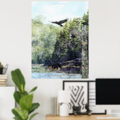 Khutzeymateen Wildlife & Totem Watercolor Art Poster (Heimbüro)