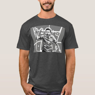 Khvicha Kvaratskhelia in Graustufen TShirt