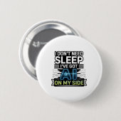 KI an meiner Seite – Lustiger Tech-Spruch Button (Vorne & Hinten)