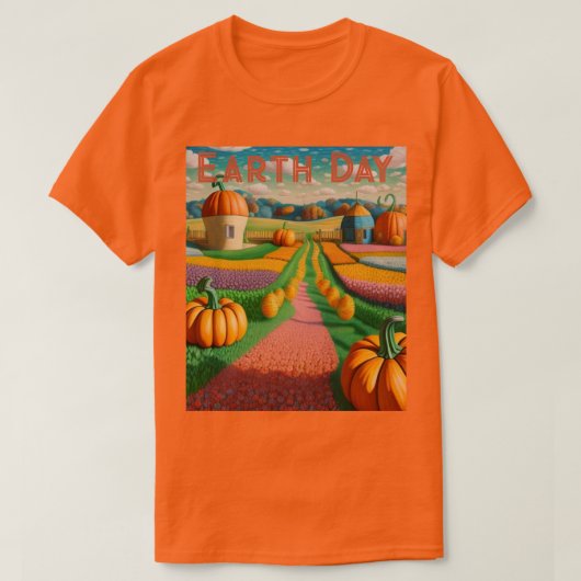 KI Art Earth Day Pumpkin Patch T - Shirt (Design vorne)