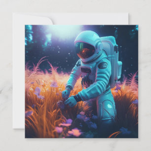 KI-Astronaut Feiertagskarte