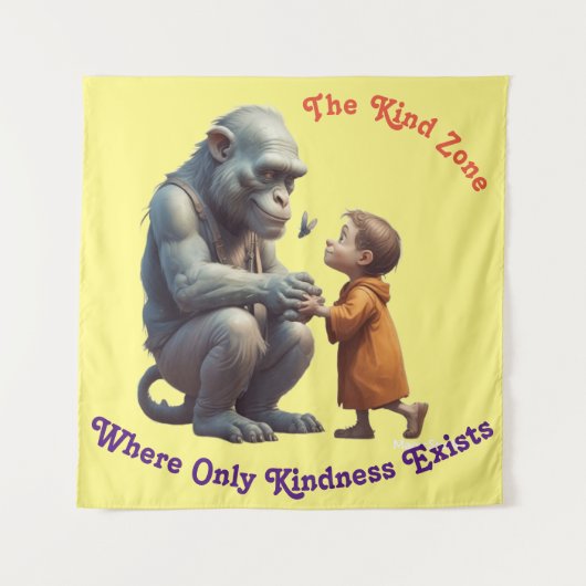 KI, bei der nur Kindheit existiert, Tapisserie/Hin Wandteppich (Vorderseite)