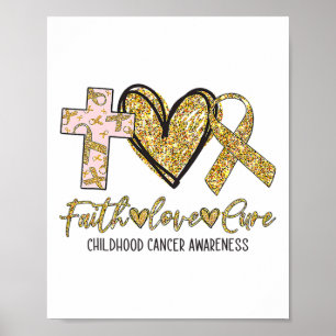 Ki Childhood Cancer Awareness Kostüm Glaube Liebe  Poster