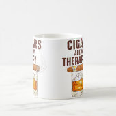 Ki Cigar Smoker Cigars Are My Therapy Bourbon Kaffeetasse (Mittel)