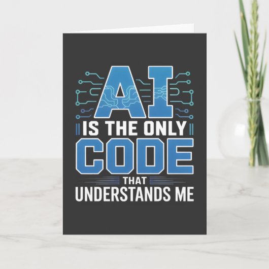 KI-Code-Grafik – Tech-Innovationsdesign Karte (Vorderseite)
