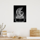 KI-Digitaler Kristallengelposter Poster (Küche)