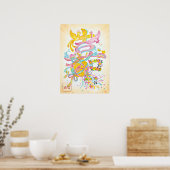Ki: Elegant Calligraphy "Joy" Art260020006 Poster (Küche)