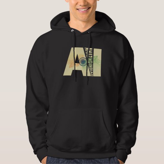 KI Erstaunlicher Intelligenter Indischer Gedanke K Hoodie (Vorderseite)