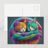 KI-Garnkatzen Postkarte (Vorne/Hinten)