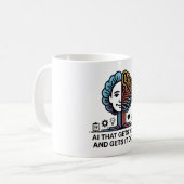 KI-Gehirn-Tech-Design für Innovatoren Kaffeetasse (Vorderseite Links)