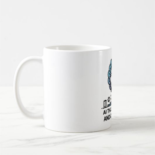 KI-Gehirn-Tech-Design für Innovatoren Kaffeetasse (Links)