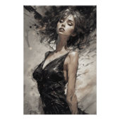 KI-Generated Little Black Dress Fantasy LBD Poster (Vorderseite)