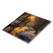 (KI generiert) Winterlandschaft Fliese (Seite)