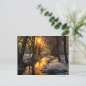 (KI generiert) Winterlandschaft Postkarte (Stehend Vorderseite)