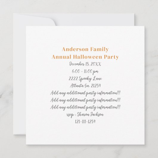 KI generierte Ghost und KürbisHalloween Einladung (Vorderseite)