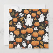 KI generierte Ghost und KürbisHalloween Einladung (Vorderseite)